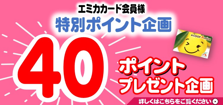 40ポイントプレゼント企画